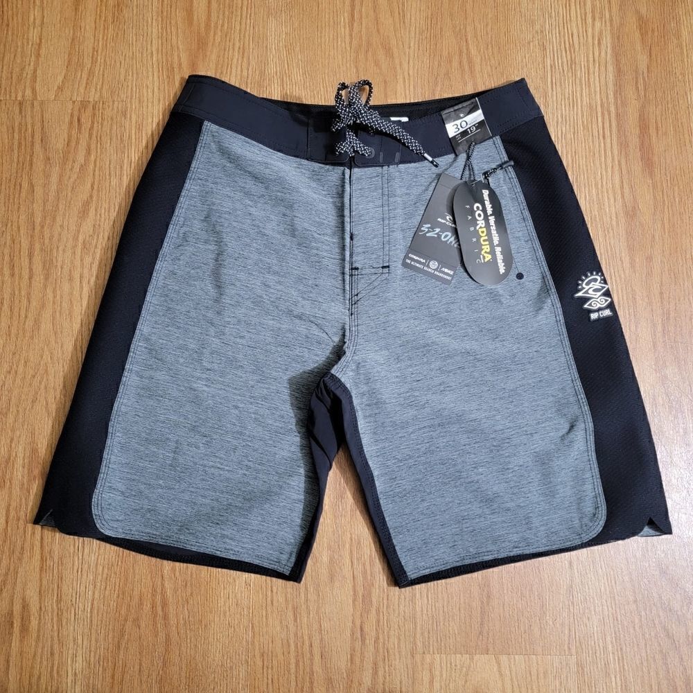 Rip Curl 3 2 One Mirage Cordura Boardshorts Black Grey Men's Size 30 Waist New